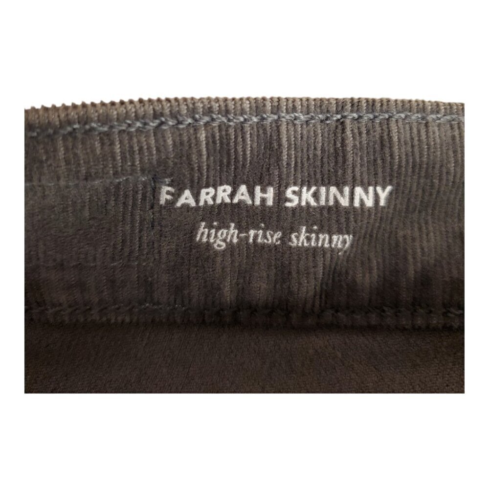 AG ADRIANO GOLDSCHMIED SZ 26R Farrah Skinny High-rise Medium Gray Corduroy Jeans - Picture 7 of 13